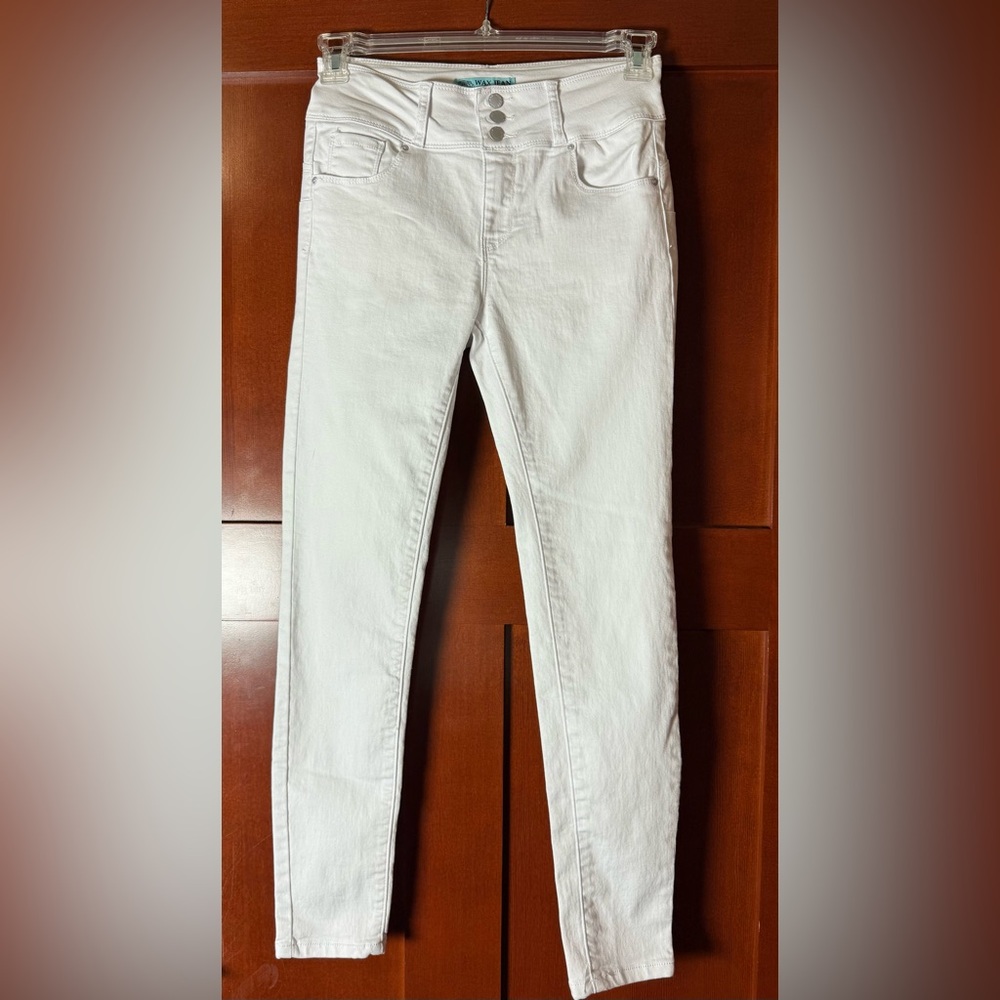 Y2K Wax Jean White Denim Skinny Jeans Size 7